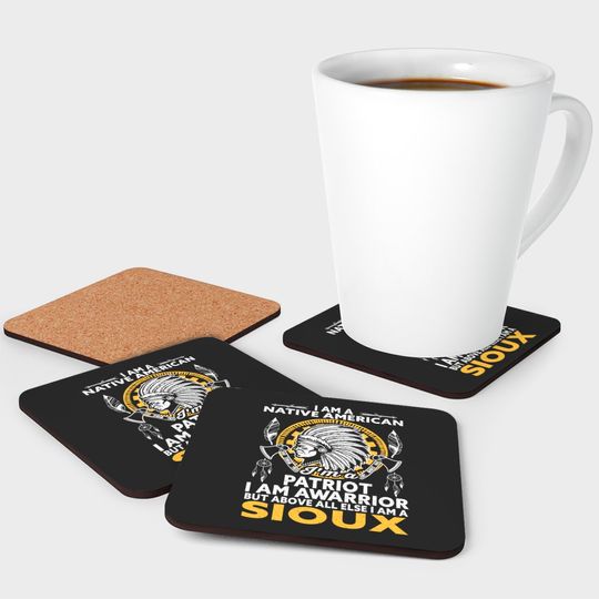 Sioux Tribe Native American Indian America Coasters