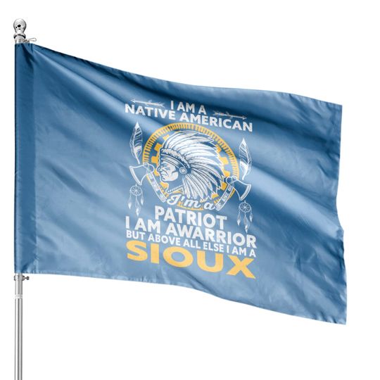 Sioux Tribe Native American Indian America House Flags
