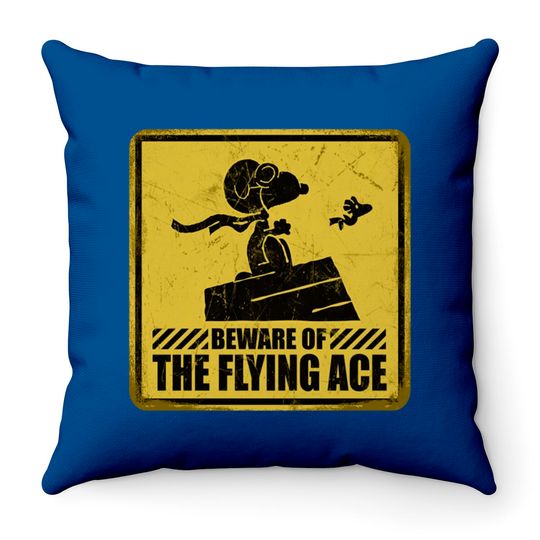 Beware of the Flying Ace - Snoopy - Throw Pillows
