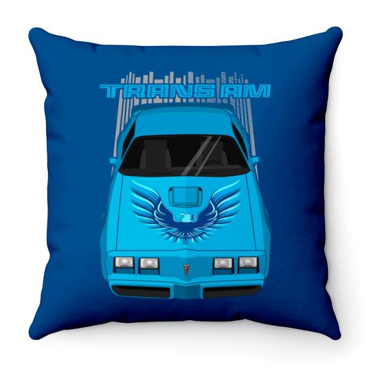 Discover Firebird Trans Am 79-81 - Atlantis blue - Blue - Throw Pillows