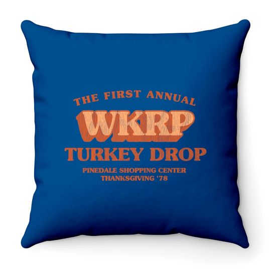 Wkrp Turkey Drop Vintage - Wkrp Turkey Drop - Throw Pillows