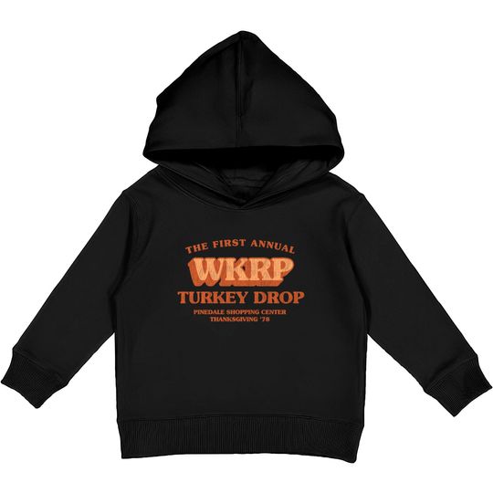 Wkrp Turkey Drop Vintage - Wkrp Turkey Drop - Kids Pullover Hoodies