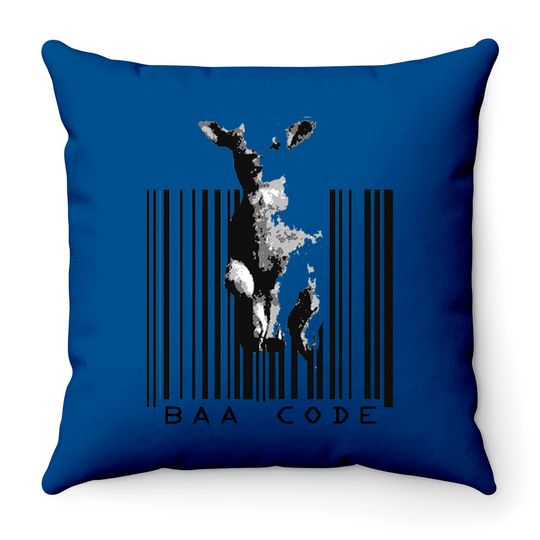 BAA CODE - Barcode - Throw Pillows