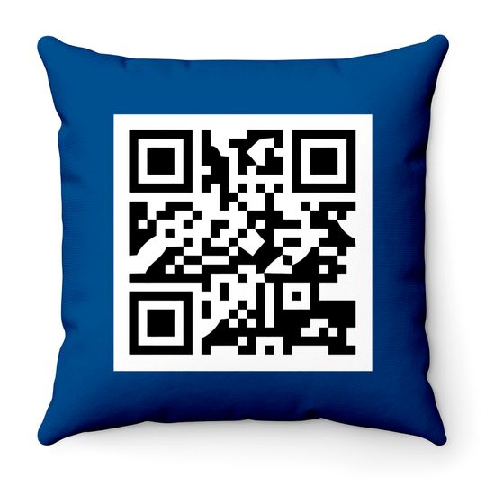 Rick Astley Rick Rolled QR Code - Rick Rolled - Throw Pillows
