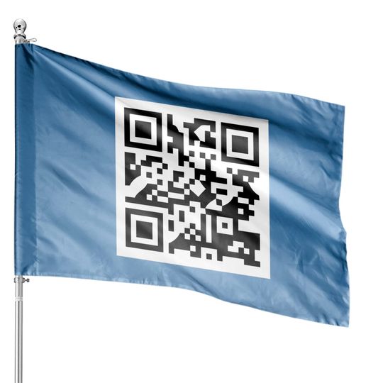 Rick Astley Rick Rolled QR Code - Rick Rolled - House Flags