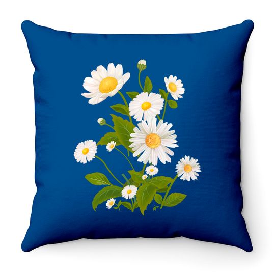 Marguerite Daisy Print - Daisy Flower - Throw Pillows