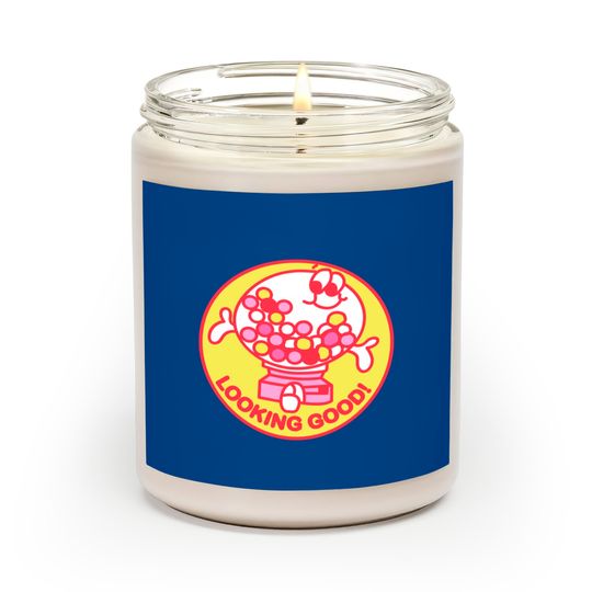 Scratch N Sniff Gumball Love - Retro Vintage Aesthetic - Scented Candles