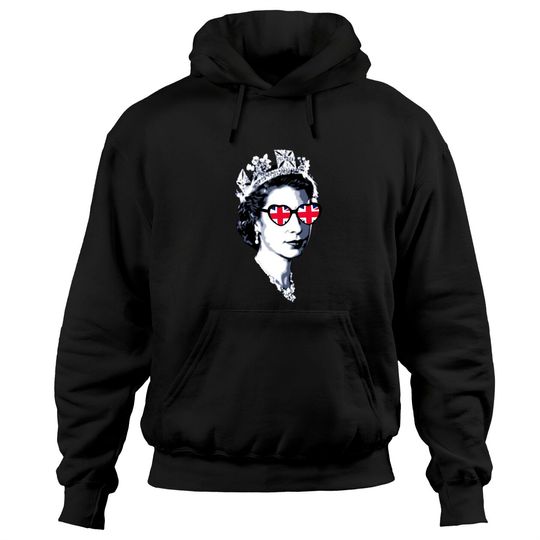 Queen Elizabeth II UK Flag Heart Sunglasses - Queen Elizabeth Ii - Hoodies