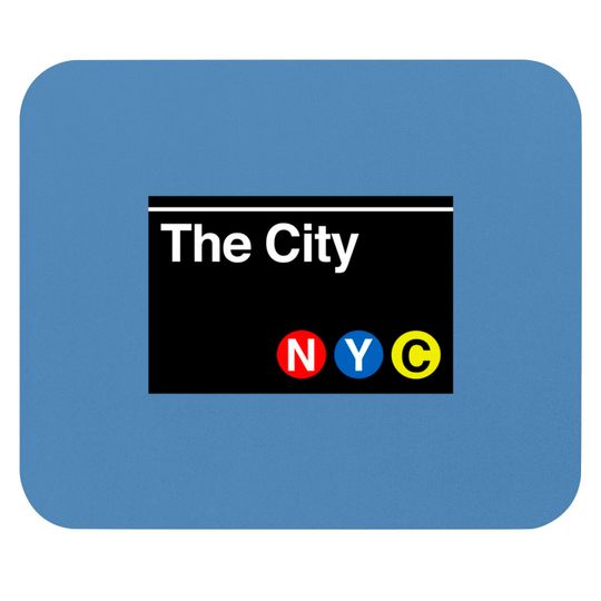 Discover The City Subway Sign - New York City - Mouse Pads