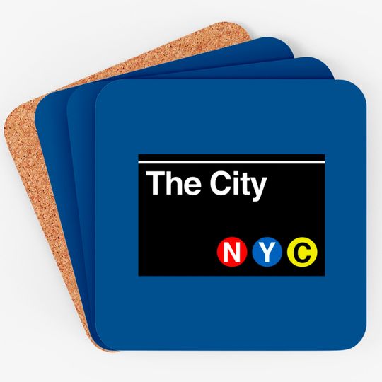The City Subway Sign - New York City - Coasters