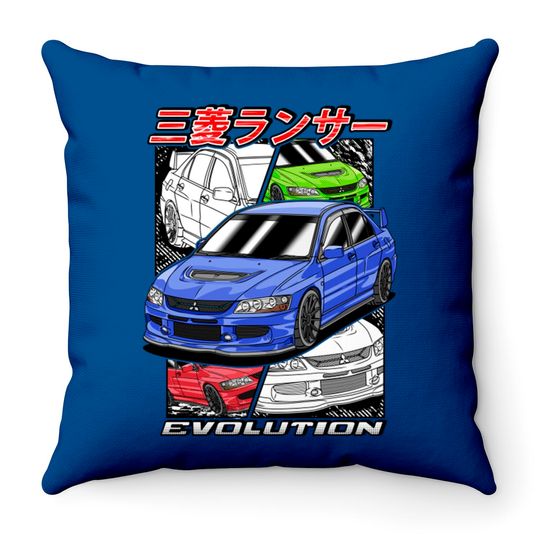 Discover JDM Lancer Evo - Lancer Evolution - Throw Pillows