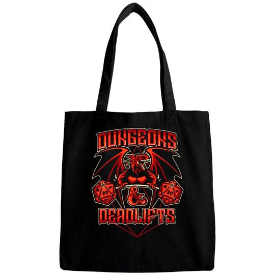 Dungeons and Deadlifts - Dungeons And Dragons - Bags