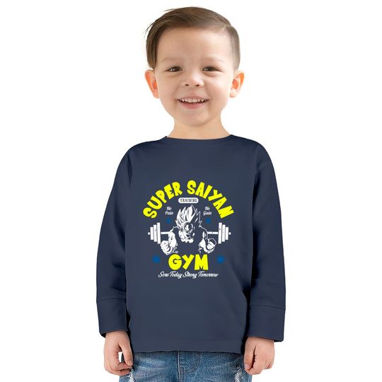 Super Saiyan Gym - Gym -  Kids Long Sleeve T-Shirts