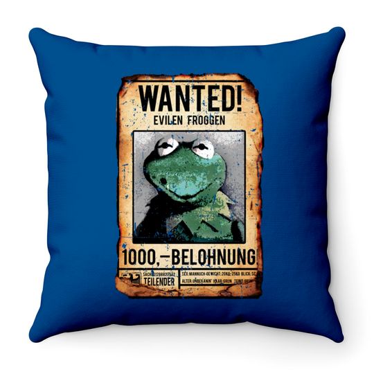 Muppets most wanted poster of Constantine, distressed - Muppets - Throw Pillows