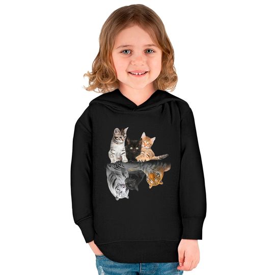 I love cat. - Cats - Kids Pullover Hoodies