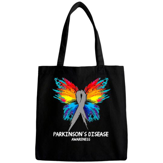 Discover PARKINSON'S DISEASE Awareness butterfly Ribbon - Parkinsons Disease - Bags