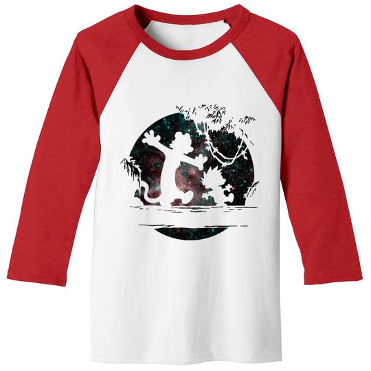 calvin and hobbes galaxy - Calvin And Hobbes Galaxy - Baseball Tees