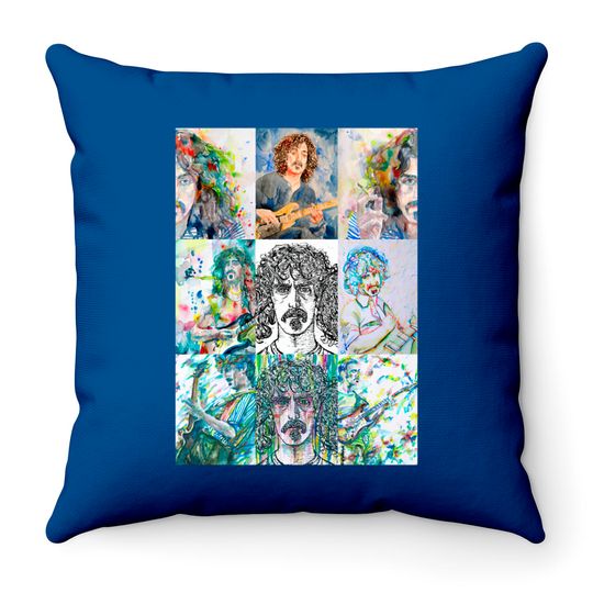 NINE TIMES FRANK ZAPPA .1 - Frank Zappa - Throw Pillows