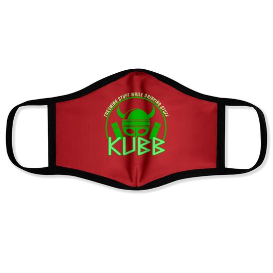 Discover Kubb Viking Chess and Party Face Masks - Kubb Game - Face Masks