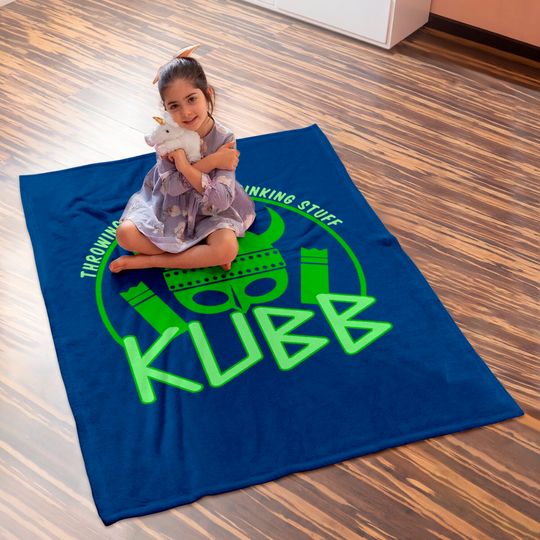 Kubb Viking Chess and Party Baby Blankets - Kubb Game - Baby Blankets