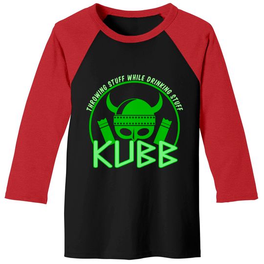 Kubb Viking Chess and Party Baseball Tees - Kubb Game - Baseball Tees