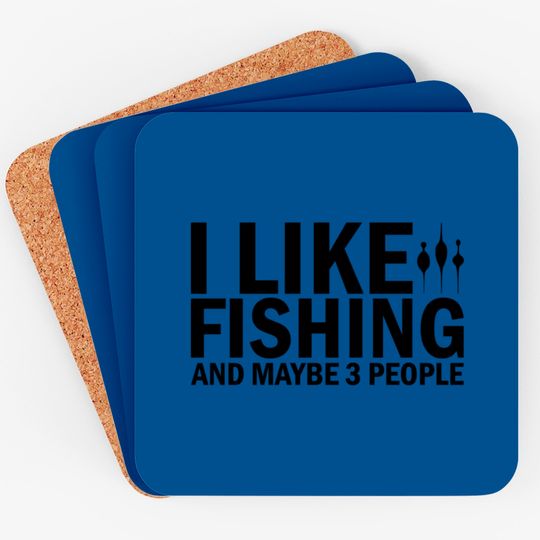 Discover I Like Fishing And Maybe 3 People Funny Fishing - Funny Fishing - Coasters