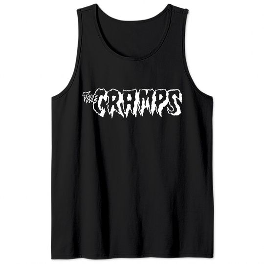 The Cramps Unisex Tank Tops: Logo - White (Red)