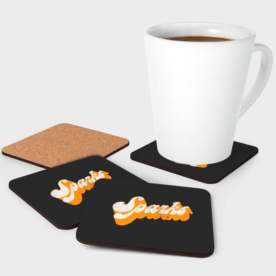 Sparks - Vintage Style Retro Aesthetic Design - Sparks - Coasters