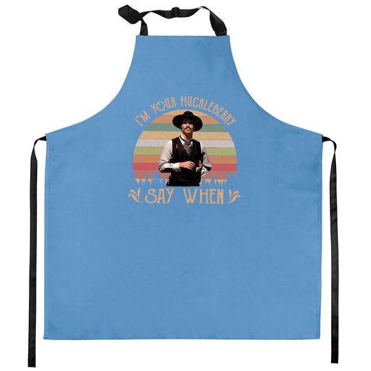 Discover I'M Your Huckleberry - Say When Vintage 90S Movie Kitchen Aprons