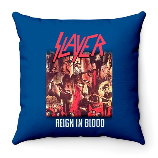 Slayer Reign In Blood Thrash Metal  Throw Pillow Throw Pillows