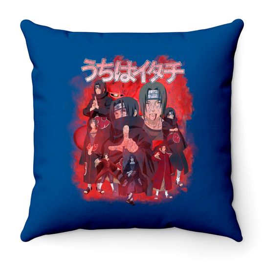 Uchiha Itachi Vintage Throw Pillows