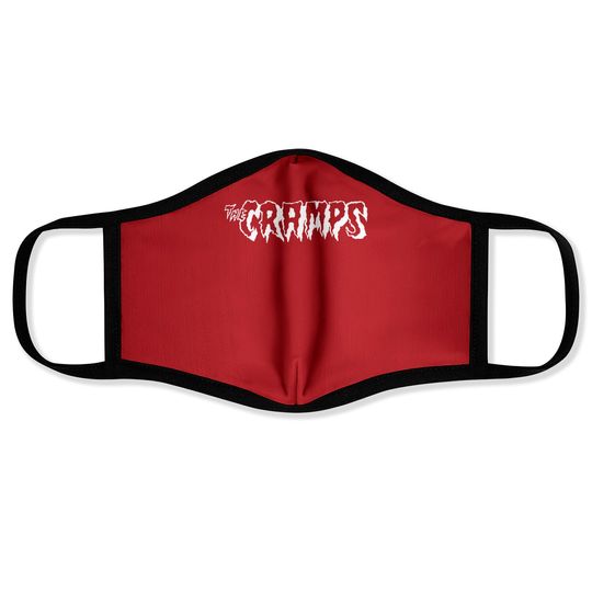 Discover The Cramps Unisex Face Masks: Logo - White (Red)