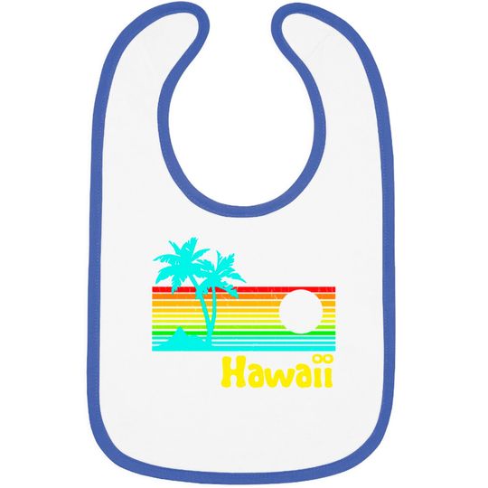 '80s Retro Vintage Hawaii (distressed look) - Hawaii - Bibs