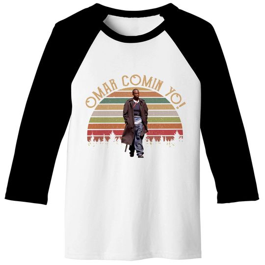 Retro Vintage Omar Coming Yo  Movie Baseball Tees