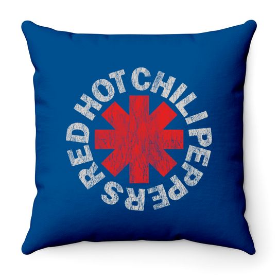 Red Hot Chili Peppers Distressed Logo Rock Throw Pillow Throw Pillows
