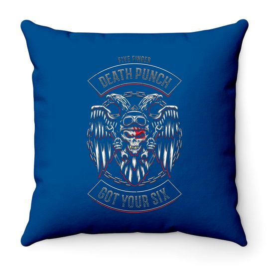 Five Finger Death Punch Got Your Six Throw Pillow Throw Pillows