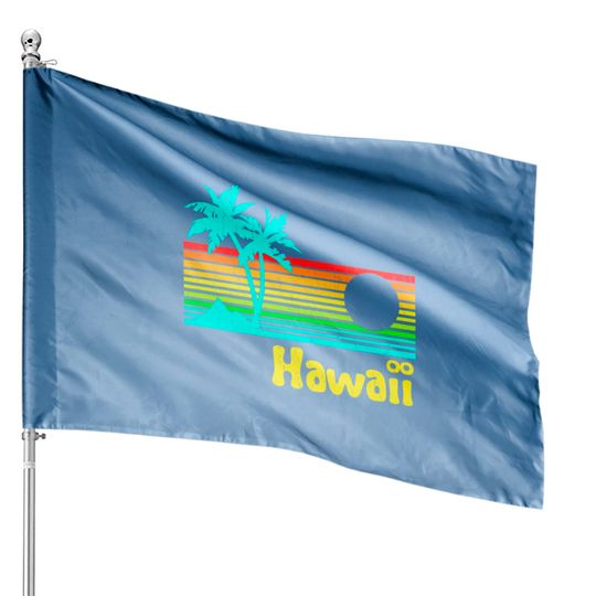 '80s Retro Vintage Hawaii (distressed look) - Hawaii - House Flags