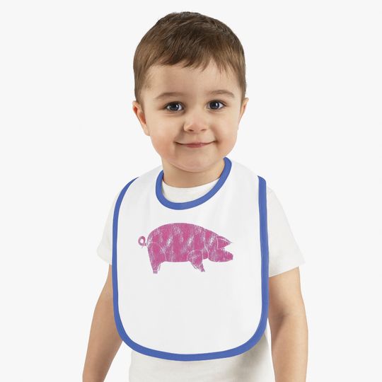 Pink Floyd Animals Pig AWBDG Blue Bib Bibs