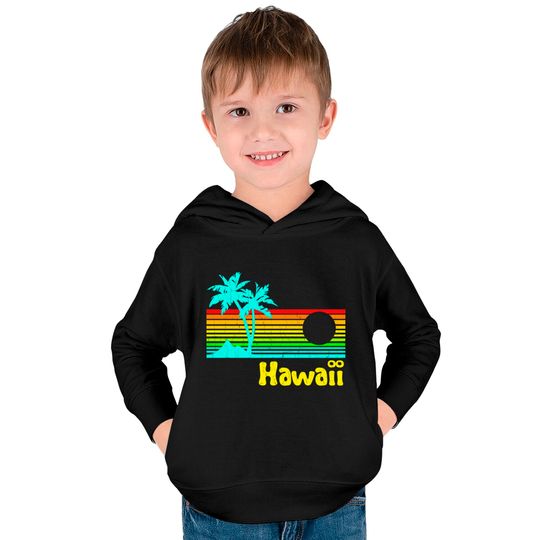 '80s Retro Vintage Hawaii (distressed look) - Hawaii - Kids Pullover Hoodies
