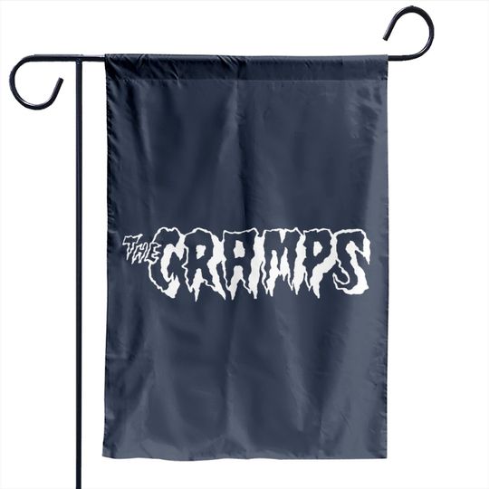 The Cramps Unisex Garden Flags: Logo - White (Red)