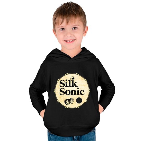 Classic Fans Worn Out Silk Bass Drum Head Sonic Cute Fans Classic Kids Pullover Hoodies