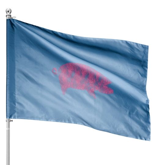 Discover Pink Floyd Animals Pig AWBDG Blue House Flag House Flags