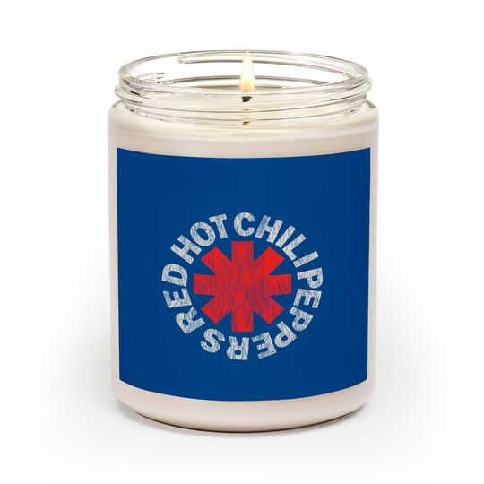 Discover Red Hot Chili Peppers Distressed Logo Rock Scented Candle Scented Candles