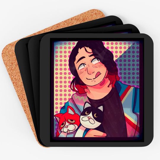 Hiromu and his Kitties - Hiromu Takahashi - Coasters