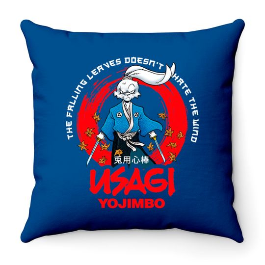 Discover Usagi Yojimbo Falling leaves - Samurai Warrior - Throw Pillows