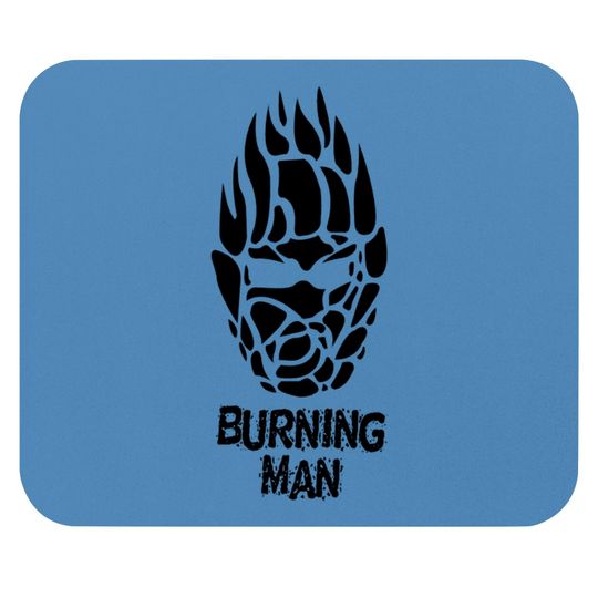 Burning Man (Black) - Burning Man - Mouse Pads
