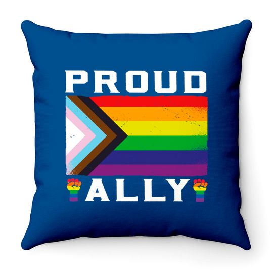 LGBT Gay Pride Month Proud Ally - Lgbtq - Throw Pillows