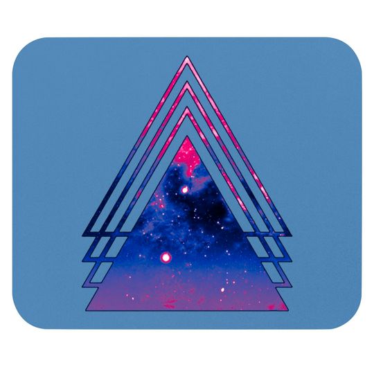 Bi Pride Layered Galaxy Triangles - Bisexual Pride - Mouse Pads