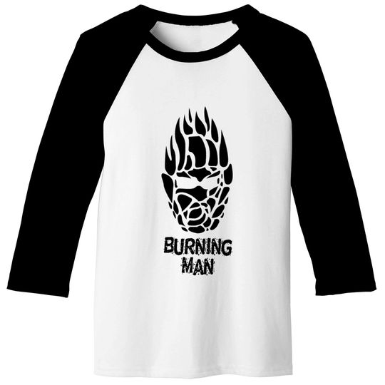 Burning Man (Black) - Burning Man - Baseball Tees