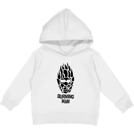 Burning Man (Black) - Burning Man - Kids Pullover Hoodies